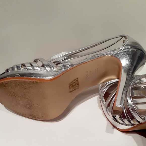 High heels woman Silver sandals - Picture 3 of 4
